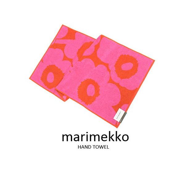 マリメッコ Marimekko ハンドタオル 63630-330 UNIKKO ウニッコ フェイスタオル レッド×ピンク 新品｜s-select