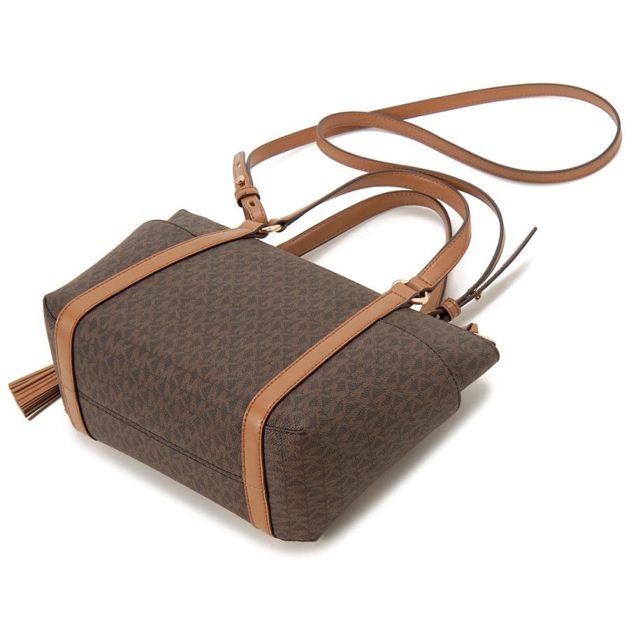 Michael Kors ハンドバッグ ホワイト/ブラウン マイケルコース 2way ハンドバッグ ショルダーバッグ ホワイト
