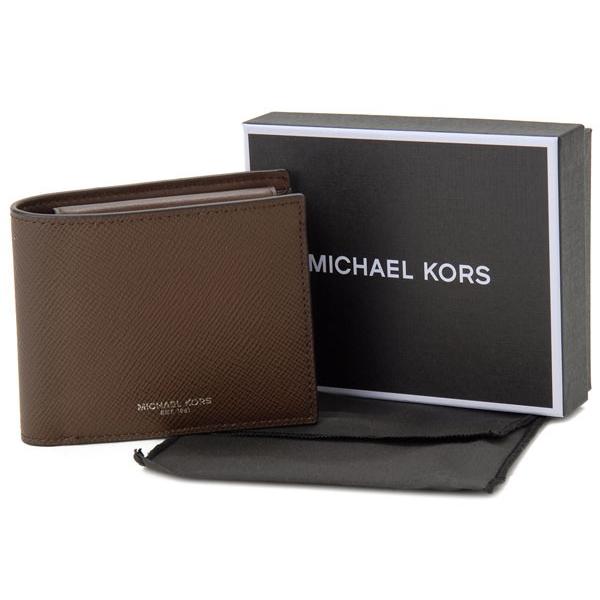 MICHAEL KORS マイケルコース 二つ折り財布 39F5LHRF3L 203 ブラウン メンズ｜s-select｜04