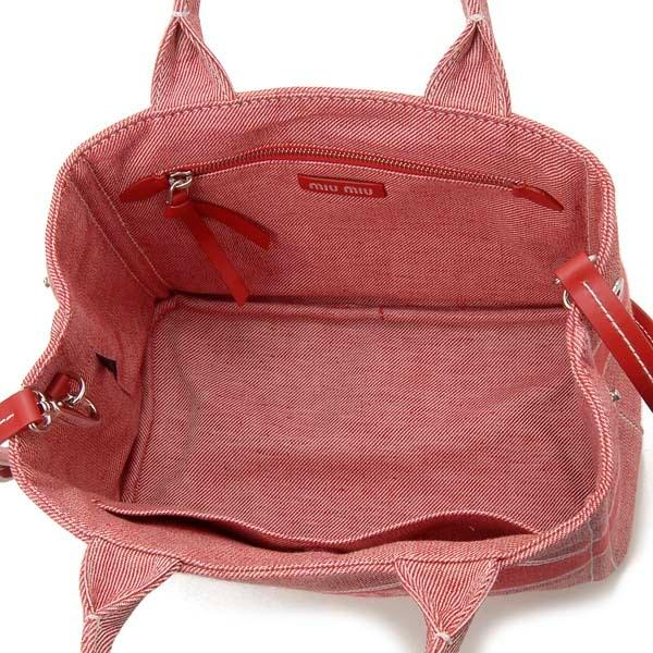 miu MIU ミュウミュウ ハンドバッグ レディース レッド 5BA219 2DPL 