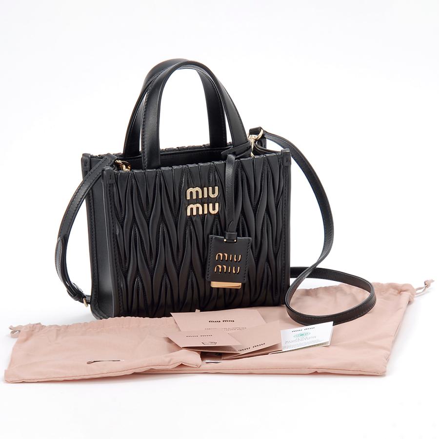 miu miumiu ミュウミュウ ハンドバッグ レディース ブラック miu miumiu ミュウミュウ ハンドバッグ レディース ブラック