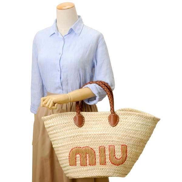 miu ミュウミュウ MIUMIU カゴバッグ トートバッグ ラフィア miu ミュウミュウ MIUMIU カゴバッグ トートバッグ ラフィア