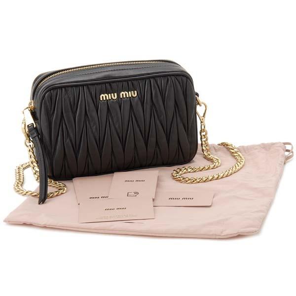 miu miu（ミュウミュウ） ショルダーバッグ レディース ブラック