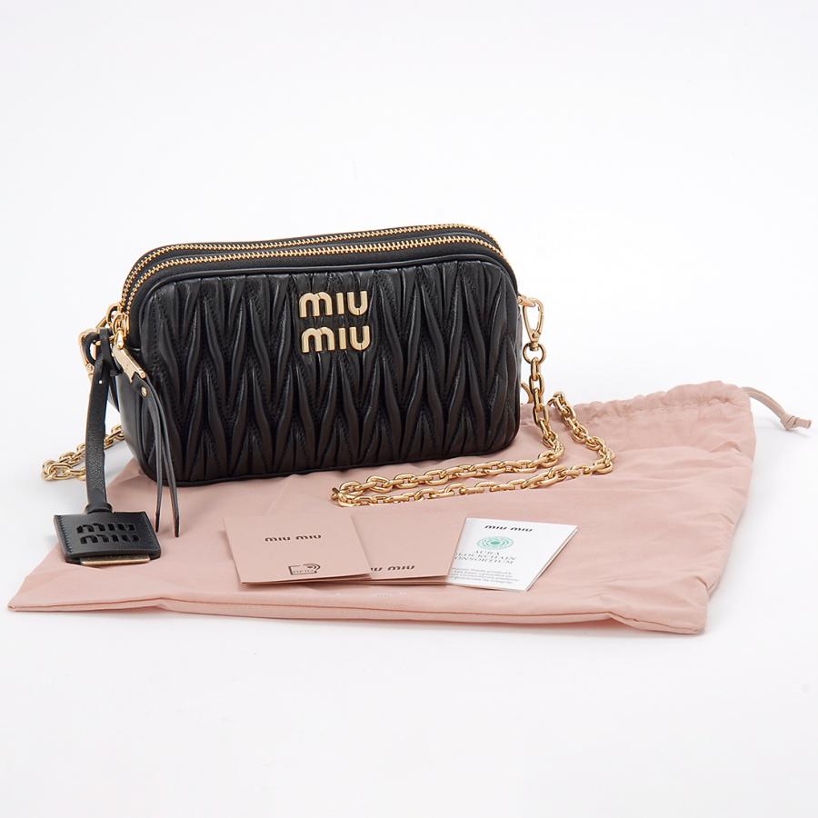miu MIU ミュウミュウ ショルダーバッグ レディース ブラック miu MIU ミュウミュウ ショルダーバッグ レディース ブラック