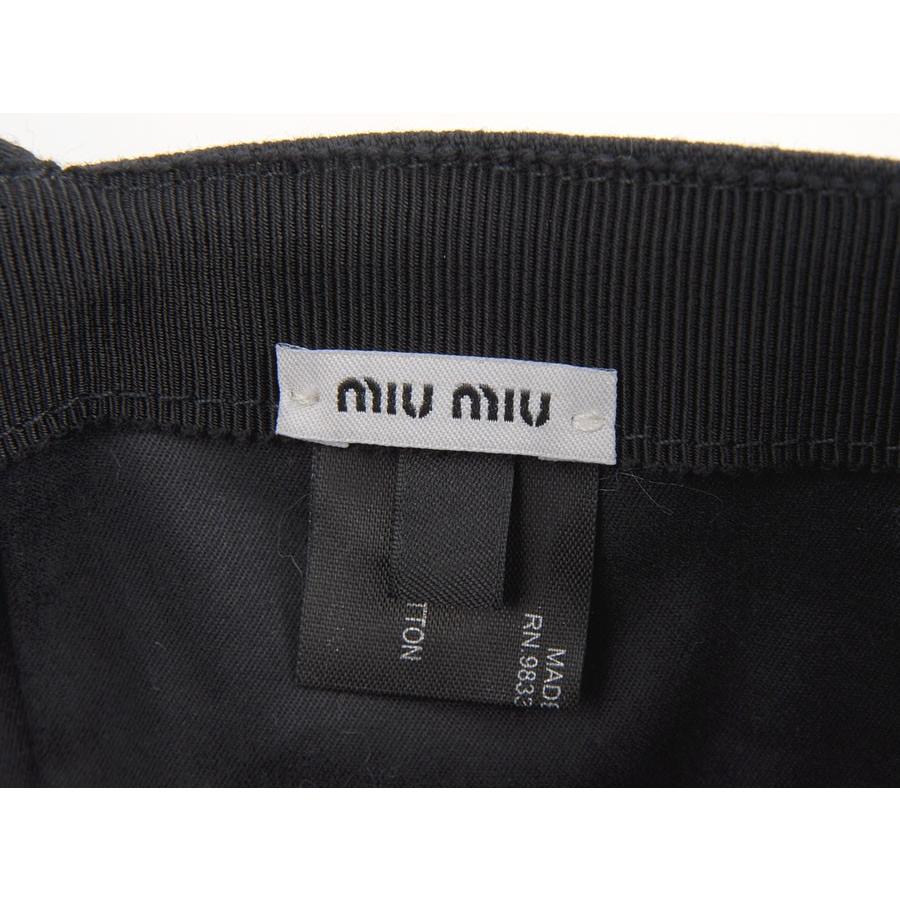 ミュウミュウ MIU MIU キャップ 5HC274 AJ6 F0002 Mサイズ  MIUMIU CLUB ブラック 帽子 メンズ/レディース 送料無料｜s-select｜03