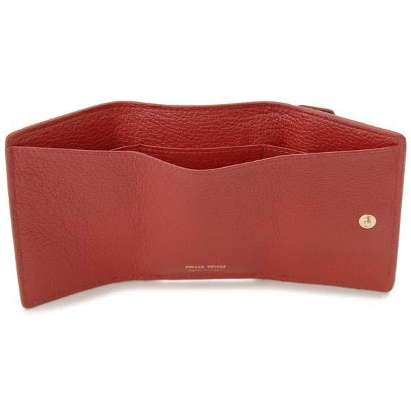 miu miu（ミュウミュウ） 三つ折り財布 レディース ブラック 黒 5MH021