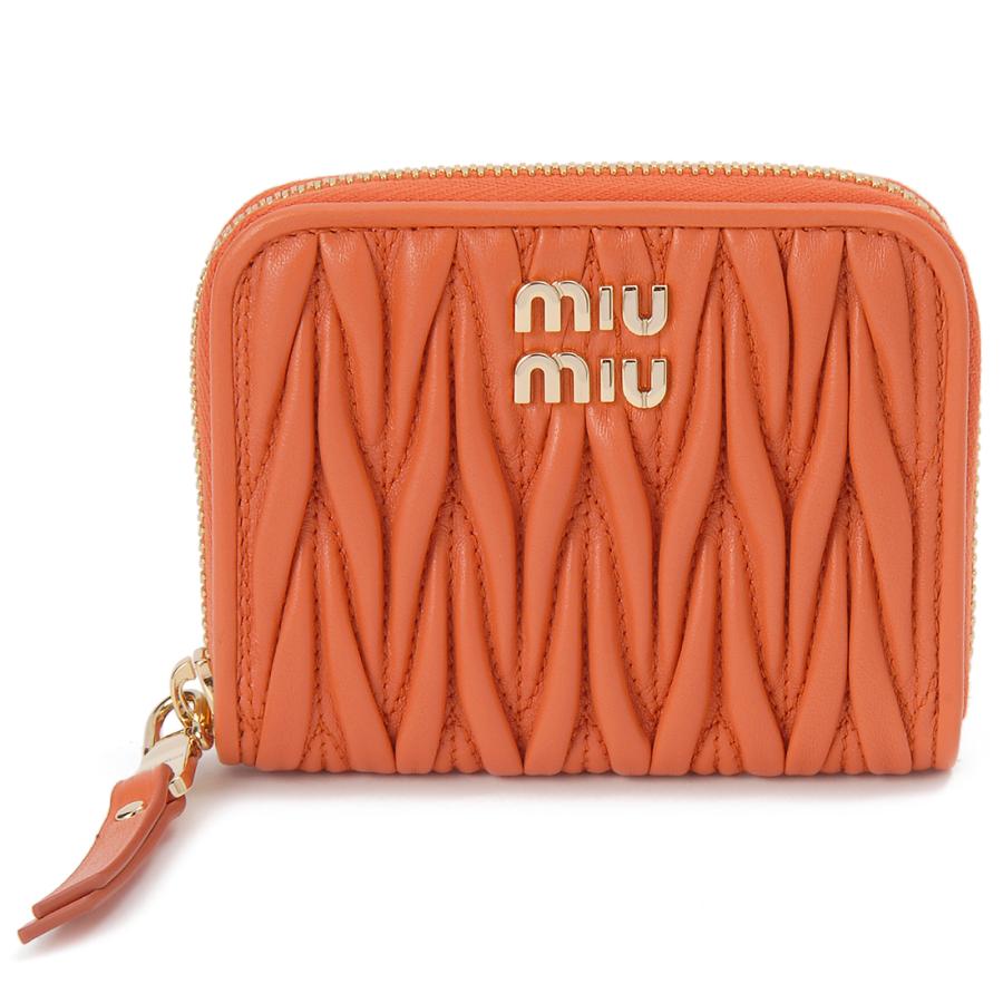 MIU MIU ミュウミュウ ケース 小銭入れ オレンジ 5MM268 AFPP F0049 miu miu（ミュウミュウ） コインケース 小銭入れ オレンジ 5MM268 AFPP