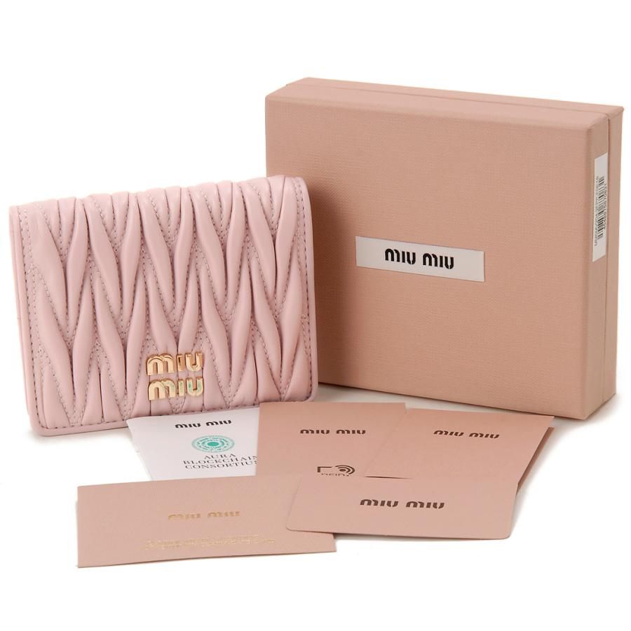 miu miu（ミュウミュウ） 二つ折り財布 レディース ピンク 5MV204 2FPP