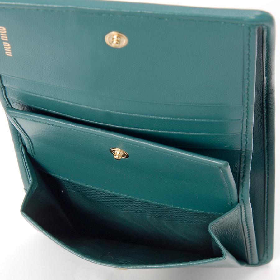 miu miu（ミュウミュウ） 二つ折り財布 レディース 5MV204 2FPP F0K41