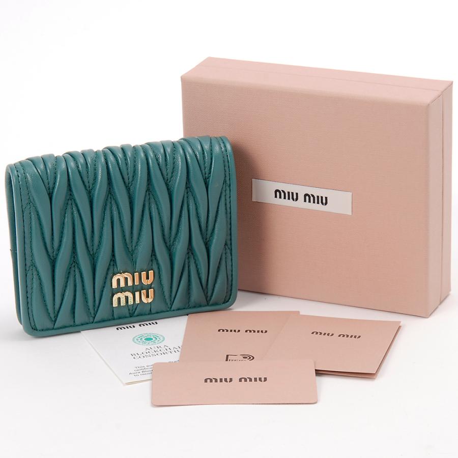 miu miu（ミュウミュウ） 二つ折り財布 レディース 5MV204 2FPP F0K41