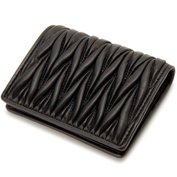 MIU MIU ミュウミュウ マテラッセ 二つ折り財布 5MV204 ブラック 楽天市場】ミュウミュウ 二つ折り財布 マテラッセ ブラック