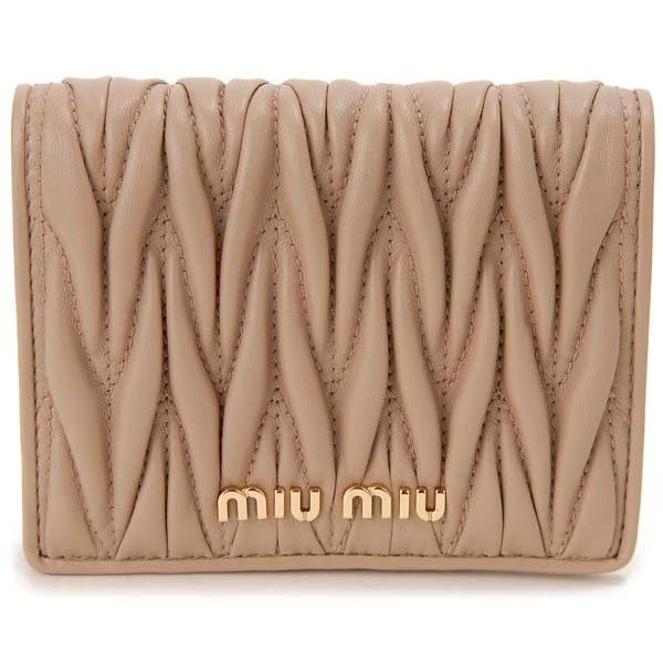 miu miu（ミュウミュウ） 財布 ニつ折り財布 レディース ピンク 5MV204
