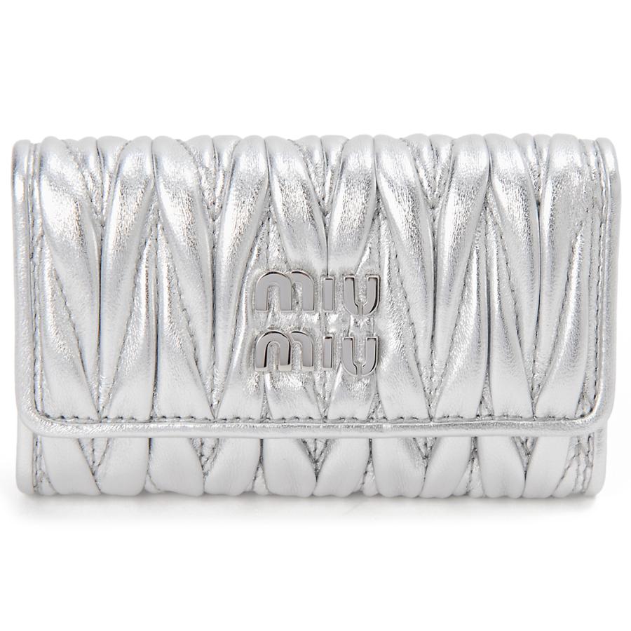 miu miu（ミュウミュウ） 爆買WEEKセール キーケース シルバー 5PG004