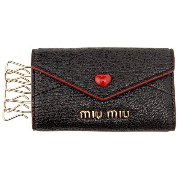 miu miu（ミュウミュウ） キーケース ブラック 5PG222 2BC3 F0002