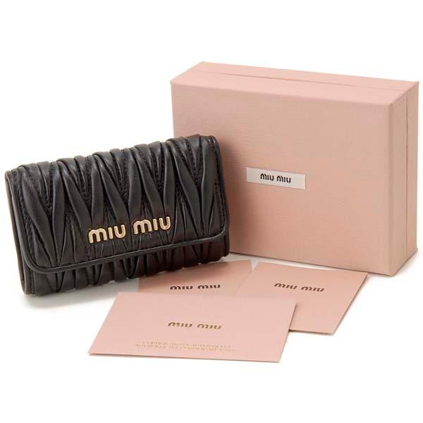 miu miu（ミュウミュウ） キーケース ブラック 5PG222 N88 F0002 