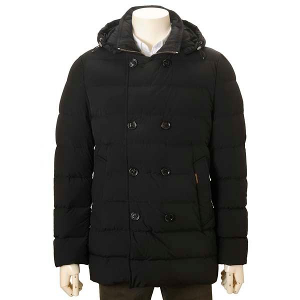 [2021AW] ムーレー MOORER ダウンジャケット メンズ ブラック 黒 FLORIO-KN ダウンコート Pコート