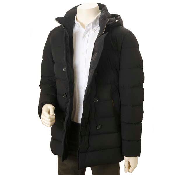 【値下げ・名盤】 [2021AW] ムーレー MOORER ダウンジャケット メンズ ブラック 黒 FLORIO-KN ダウンコート Pコート 【ZYX1912709716】(69000円)