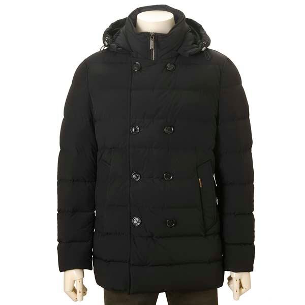 【値下げ・名盤】 [2021AW] ムーレー MOORER ダウンジャケット メンズ ブラック 黒 FLORIO-KN ダウンコート Pコート 【ZYX1912709716】(69000円)