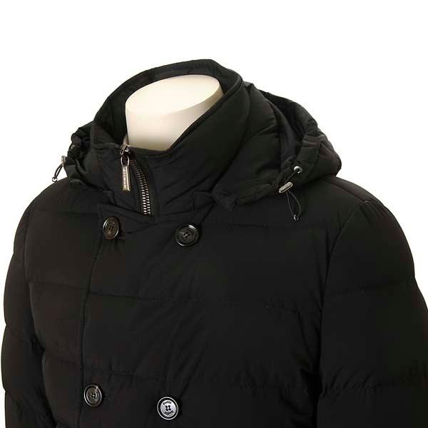 【値下げ・名盤】 [2021AW] ムーレー MOORER ダウンジャケット メンズ ブラック 黒 FLORIO-KN ダウンコート Pコート 【ZYX1912709716】(69000円)