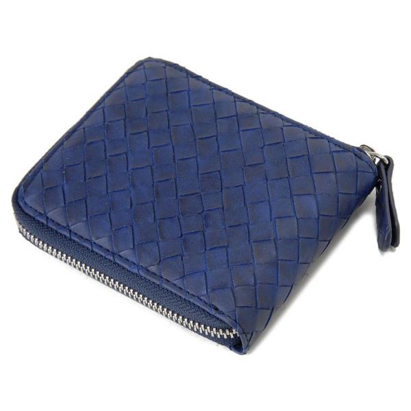 只今決算セール モンテスピガ monte SPIGA 二つ折り財布 ブルー メンズ MOSQS315NV メッシュ型押しウォレット |  | 01