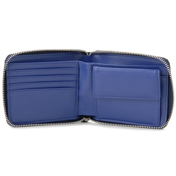 只今決算セール モンテスピガ monte SPIGA 二つ折り財布 ブルー メンズ MOSQS315NV メッシュ型押しウォレット |  | 02