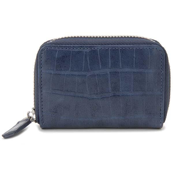 只今決算セール モンテスピガ monte SPIGA コインケース 小銭入れ ブルー メンズ MOSQS372DNV クロコダイル型押しウォレット | 