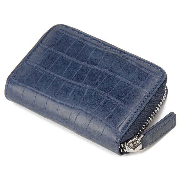 只今決算セール モンテスピガ monte SPIGA コインケース 小銭入れ ブルー メンズ MOSQS372DNV クロコダイル型押しウォレット |  | 01