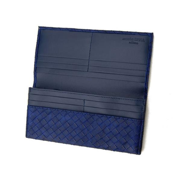 只今決算セール モンテスピガ monte SPIGA 長財布 ネイビー メンズ MOSQS373NV メッシュ型押しウォレット |  | 02