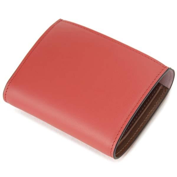 完品　MARNI 三つ折り財布 ブラウン ピンク レッド マルニ　財布 MARNI（マルニ） 三つ折り財布 レディース レッド×ピンク PFMO0004Q2