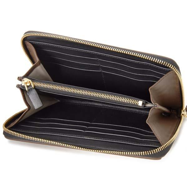 MARNI（マルニ） ラウンドファスナー長財布 バーガンディ×ホワイト