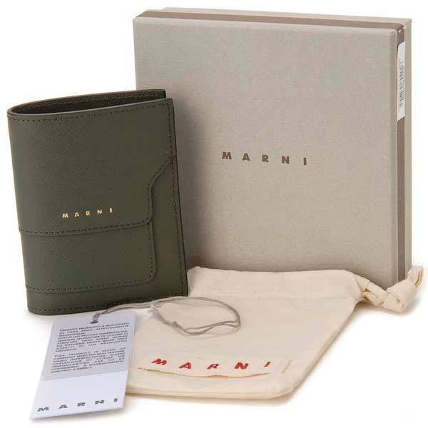 マル二　財布　二つ折り　フォレストグリーン MARNI マルニ 財布 二つ折り財布 フォレスト グリーン
