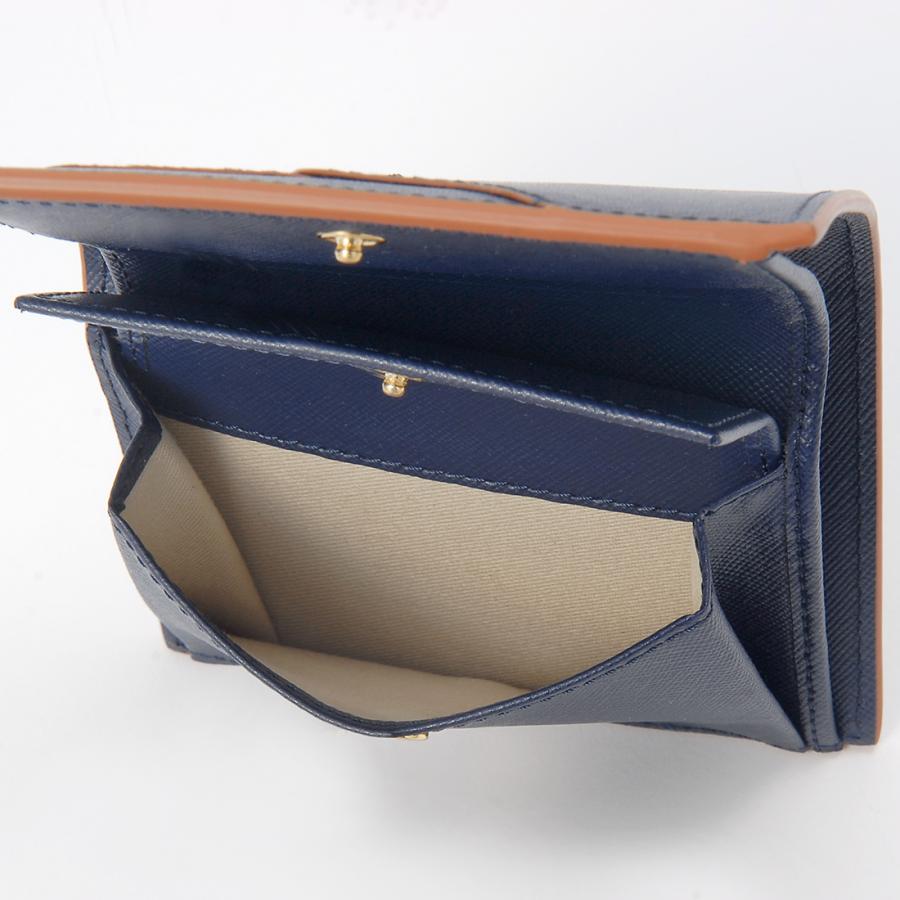 MARNI（マルニ） 二つ折り財布 レディース ブルーブラック PFMOQ14U26