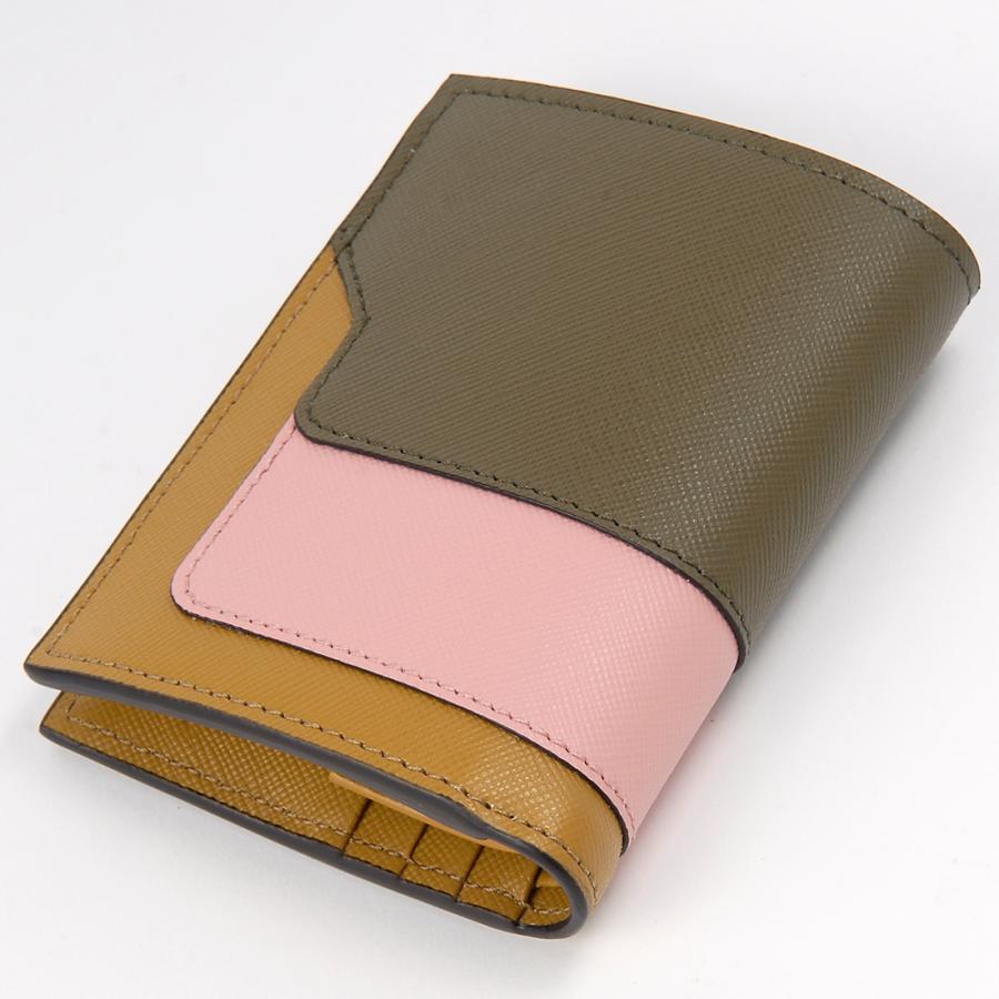 ボーナスストアPlus10％対象店 マルニ MARNI 二つ折り財布 レディース ディープセージ PFMOQ14U28 ZO957の画像