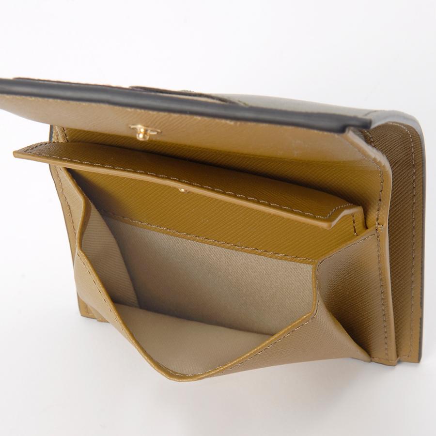 ボーナスストアPlus10％対象店 マルニ MARNI 二つ折り財布 レディース ディープセージ PFMOQ14U28 ZO957の画像