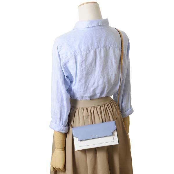 MARNI（マルニ） ショルダーバッグ 長財布 ホワイト×ライトブルー 