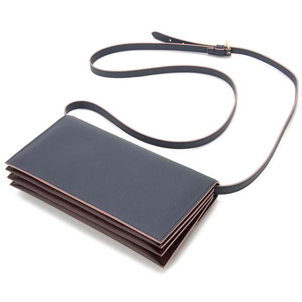 MARNI マルニ ショルダーバッグ 長財布 ブルー×ブラック×レッド