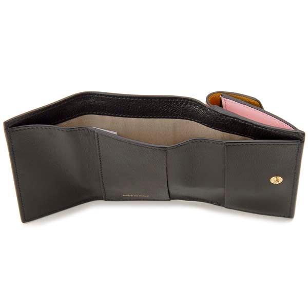 MARNI マルニ 三つ折り財布 レディース オレンジ×ネイビー