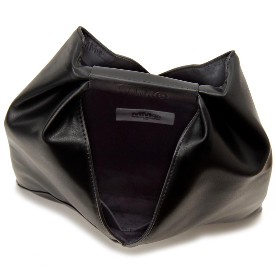 Maison Margiela ブラックレザー バッグ Maison Margiela Paper レザー ショルダーバッグ M | ブラック