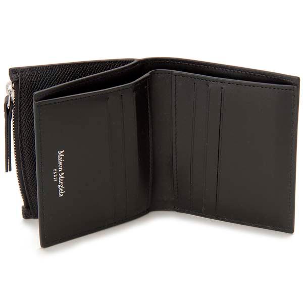 Maison Margiela メゾンマルジェラ 二つ折り財布 ブラック SA1UI0020P4745T8013 Maison Margiela（メゾンマルジェラ） 二つ折り財布 ブラック