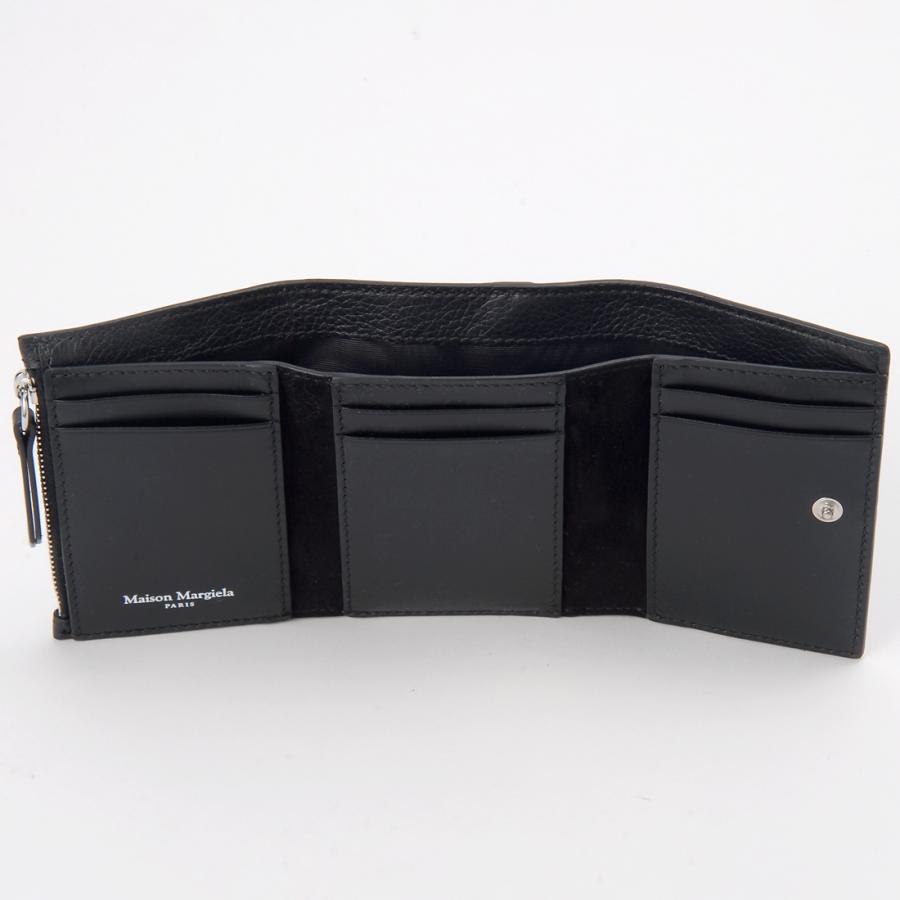 マルジェラ　Maison Margiela 三つ折り財布 ブラック Maison Margiela（メゾンマルジェラ） 三つ折り財布 メンズ レディース
