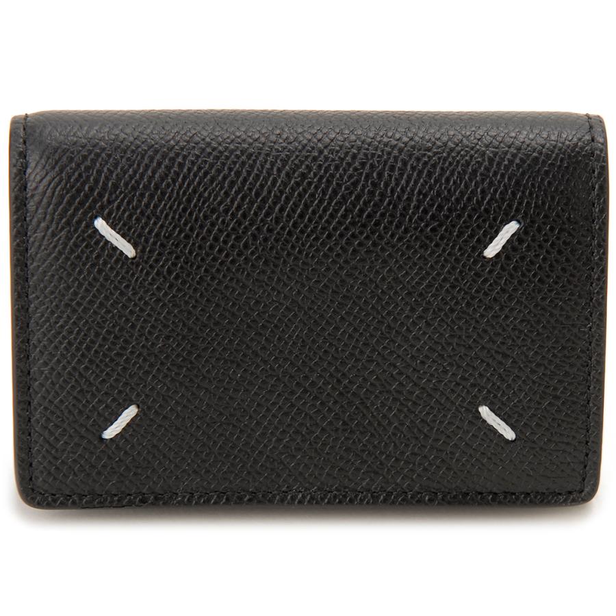 【美品】メゾンマルジェラ 　三つ折り財布　 ブラック　男女兼用　黒 Maison Margiela（メゾンマルジェラ） 札入れ 三つ折り財布 ブラック