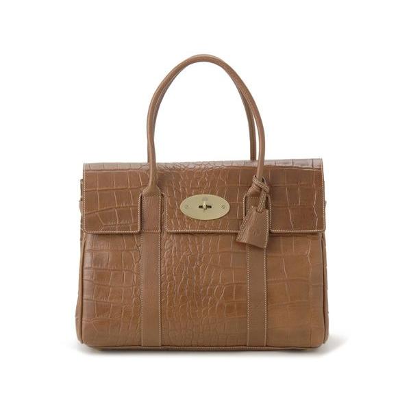 マルベリー MULBERRY トートバッグ HH7518-393-G110 Bayswater Bag クロコ型押し ブラウン ブランド｜s-select