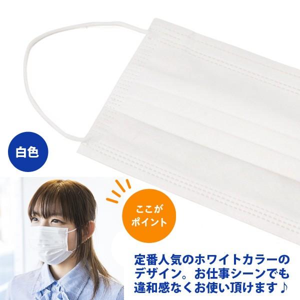 マスク 200枚 ホワイト 白色 ふつうサイズ 大人用 国内検品 在庫あり マスク200枚入り 送料無料 |  | 01