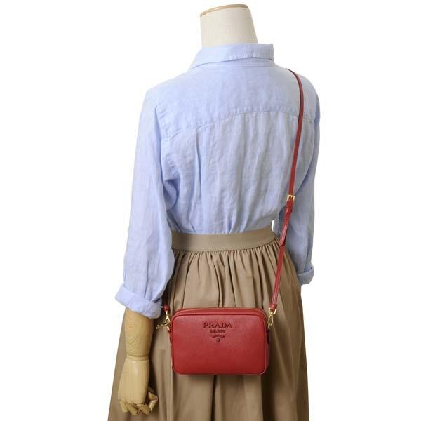 PRADA プラダ ショルダーバッグ レディース レッド 1BH036 NZV