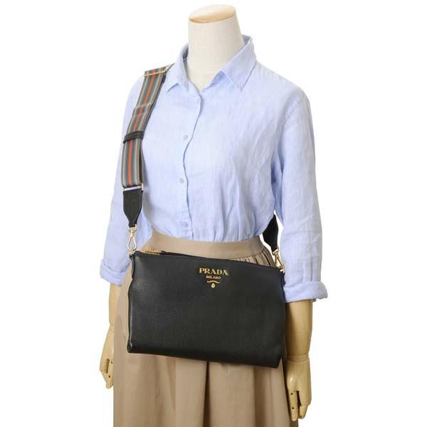 PRADA プラダ ショルダーバッグ レディース ブラック 1BH050