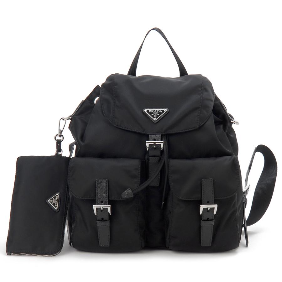 PRADA プラダ リュック バックパック レディース ブラック 1BZ811 RV44 F0002 OTM PRADA（プラダ） リュック バックパック レディース ブラック 1BZ811