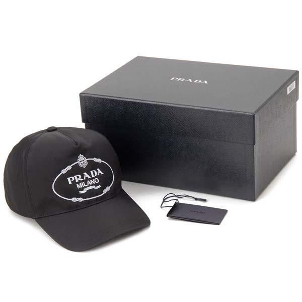 プラダ PRADA キャップ [M] メンズ レディース ブラック ロゴ 1HC179 