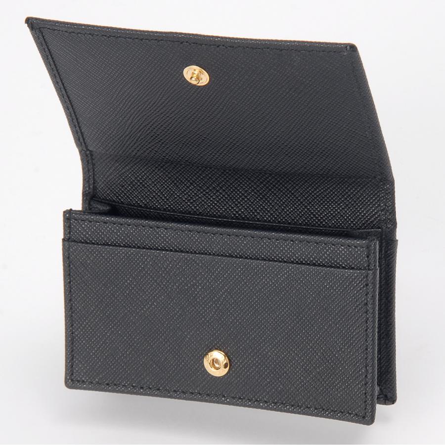 プラダ PRADA 名刺入れ カードケース ブラック 1MC122 QHH F0002 サフィアーノ メンズ レディースの画像