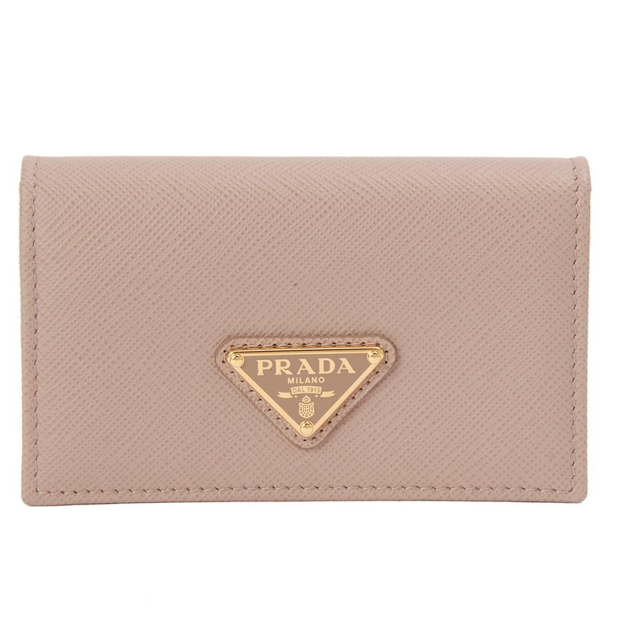 PRADAピンクベージュ レザーカードケース名刺入れ PRADA（プラダ） タイムセール 名刺入れ カードケース レディース