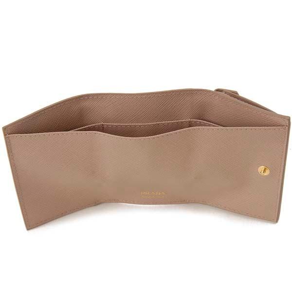 PRADA プラダ 財布 三つ折り財布 レディース ピンク 1MH021 QHH